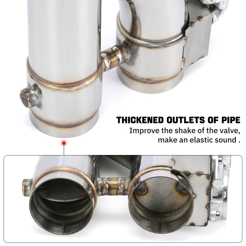 PQY Universal 3 Inch Stainless Steel Exhaust Pipe Kit - Image 4